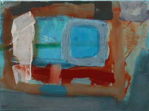 blue pool, 2013, mixed media, 16" x 9"