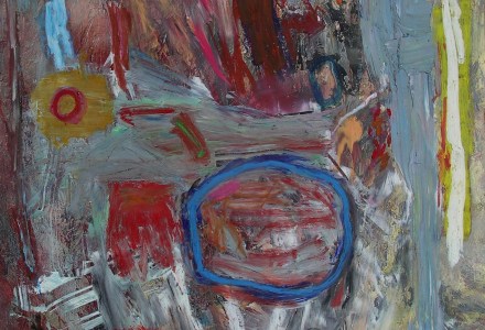 Abstract with blue circle